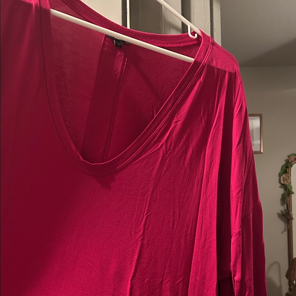 Hot pink long Sleeve Top